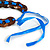 Brown Wood Ring with Blue Silk Ribbon Necklace - 49cm L/ 20cm L Ribbon Ext - view 7