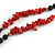 Red Coral Nugget, Brown/ Black Seed Beaded Necklace with Buddha Lucky Charm/ Silk Tassel Pendant - 86cm L/ 13cm Tassel - view 6