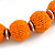 Chunky Orange Glass Bead Ball Necklace with Silver Tone Clasp - 60cm L - view 7
