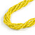 Multistrand Twisted Lemon Yellow Glass Bead Necklace Silver Tone Closure - 48cm L/ 3cm Ext - view 4
