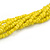 Multistrand Twisted Lemon Yellow Glass Bead Necklace Silver Tone Closure - 48cm L/ 3cm Ext - view 5