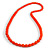 Orange Resin Bead Long Necklace - 86cm Long - view 3