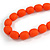 Orange Resin Bead Long Necklace - 86cm Long - view 4