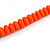 Orange Resin Bead Long Necklace - 86cm Long - view 5
