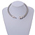 Silver Tone Clear Crystal Snake Flex Collar Necklace - view 2