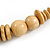 Natural Wood Bead Necklace - 66cm Long - view 5