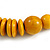 Dusty Yellow Wood Bead Necklace - 70cm Long - view 5