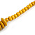 Dusty Yellow Wood Bead Necklace - 70cm Long - view 7