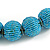 Chunky Light Blue Glass Bead Ball Necklace with Silver Tone Clasp - 60cm L - view 7
