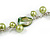 Long Salad Green Pearl, Shell and Resin Ring with Silver Tone Chain Necklace - 104cm Long - view 6