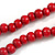 Long Red Wood Bead Cotton Tassel Necklace - 90cm L/ 15cm Tassel - view 7