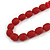 Long Chunky Resin Bead Necklace In Red - 86cm Long - view 4