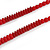 Long Chunky Resin Bead Necklace In Red - 86cm Long - view 5