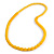 Long Chunky Resin Bead Necklace In Yellow - 86cm Long - view 3