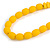 Long Chunky Resin Bead Necklace In Yellow - 86cm Long - view 4