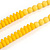 Long Chunky Resin Bead Necklace In Yellow - 86cm Long - view 6