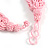 Wide Chunky Pale Pink Glass Bead Plaited Necklace - 53cm L - view 6