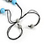 White/ Light Blue/ Grey Resin Beaded Cotton Cord Necklace - 40cm L - Adjustable up to 48cm L - view 7