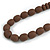 Long Chunky Resin Bead Necklace In Chocolate Brown - 86cm Long - view 4