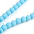 Long Chunky Resin Bead Necklace In Light Blue - 86cm Long - view 6