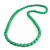 Long Chunky Resin Bead Necklace In Light Green - 86cm Long - view 3