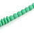 Long Chunky Resin Bead Necklace In Light Green - 86cm Long - view 7