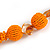 Chunky Orange Glass and Shell Bead Necklace - 70cm L - view 6