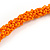 Chunky Orange Glass and Shell Bead Necklace - 70cm L - view 7