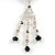 Victorian Black Suede Style Diamante Choker Necklace In Silver Tone Metal - 34cm L/ 5cm Ext - view 4