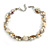 Exquisite Faux Pearl & Shell Composite Silver Tone Link Necklace In Cream/ Antique White - 44cm L/ 7cm Ext - view 3