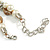 Exquisite Faux Pearl & Shell Composite Silver Tone Link Necklace In Cream/ Antique White - 44cm L/ 7cm Ext - view 5