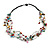 Multicoloured Nugget Multistrand Cotton Cord Necklace - 58cm L - view 3