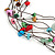 Multicoloured Nugget Multistrand Cotton Cord Necklace - 58cm L - view 4