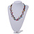 Multicoloured Nugget Multistrand Cotton Cord Necklace - 58cm L - view 2