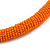 Statement Chunky Orange Beaded Stretch Choker Necklace - 44cm L - view 4