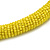 Statement Chunky Banana Yellow Beaded Stretch Choker Necklace - 44cm L - view 3