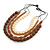 4 Strand Layered Resin Bead Black Cord Necklace In Coffee/ Amber Brown/ Cream - 66cm L - view 5
