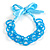 Contemporary Acrylic Ring Bib with Silk Ribbon Necklace in Light Blue - 46cm Long - view 4