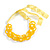 Contemporary Acrylic Ring Bib with Silk Ribbon Necklace in Banana Yellow - 46cm Long - view 3