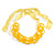 Contemporary Acrylic Ring Bib with Silk Ribbon Necklace in Banana Yellow - 46cm Long - view 4