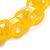 Contemporary Acrylic Ring Bib with Silk Ribbon Necklace in Banana Yellow - 46cm Long - view 5