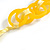 Contemporary Acrylic Ring Bib with Silk Ribbon Necklace in Banana Yellow - 46cm Long - view 6