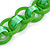 Contemporary Acrylic Ring Bib with Silk Ribbon Necklace in Green - 46cm Long - view 5