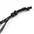 Layered Multistrand Brown Wood Bead Black Cord Necklace - 100cm L - view 5