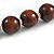 Dark Brown Wooden Bead Necklace - 80cm Length - view 5