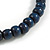 Dark Blue Wood Bead Necklace - 70m Long - view 6