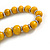 Dusty Yellow Graduated Wooden Bead Necklace - 70cm Long - view 5