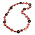 Red Shell, Brown Wood Ring and Brick Red Glass Beads Necklace - 80cm Long - view 3