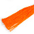 Orange Glass Bead Cotton Tassel Necklace - 72cm L/ 14cm Tassel - view 5