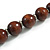 Brown Graduated Wooden Bead Necklace - 70cm Long - view 6